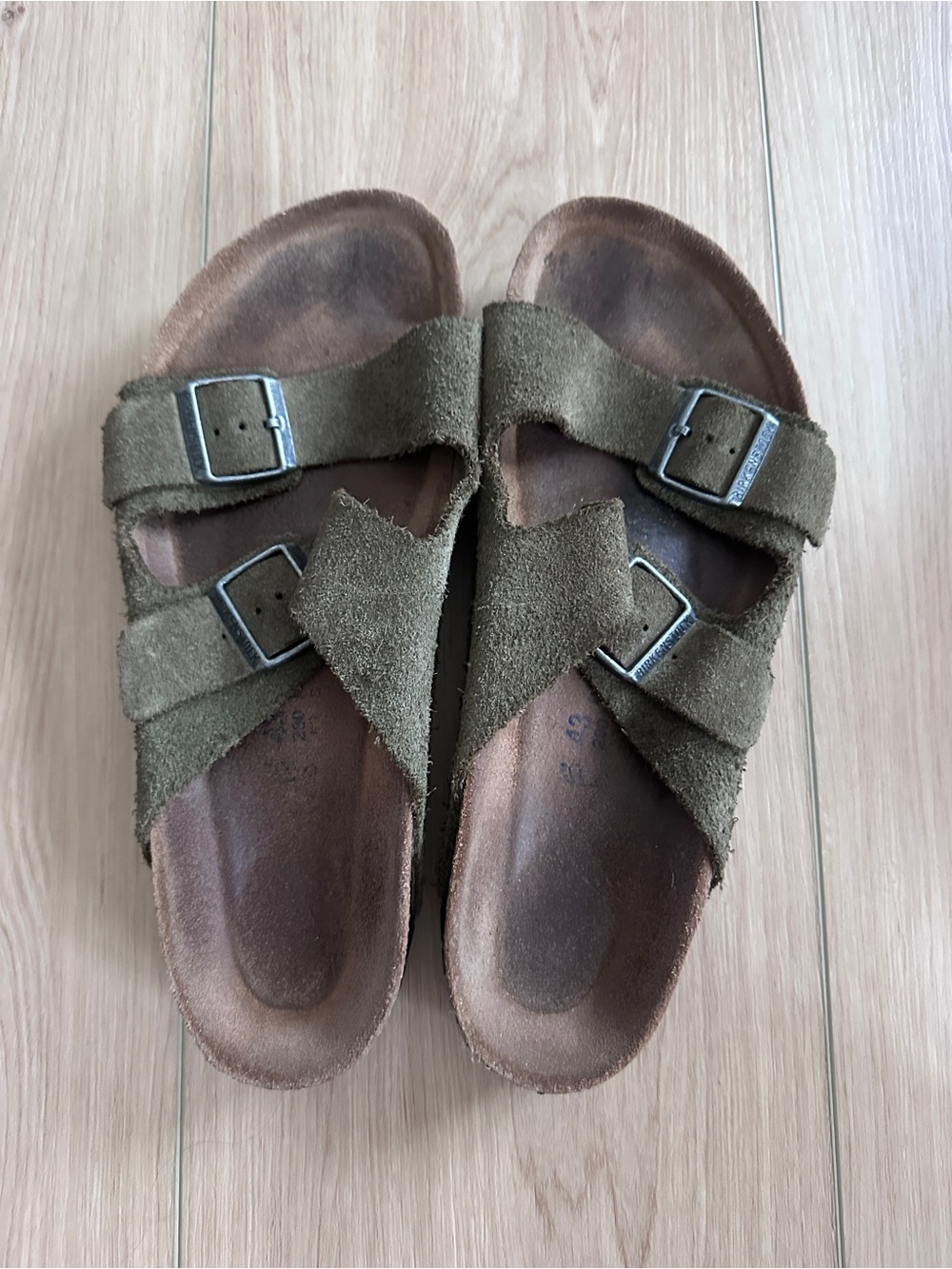 Birkenstock Green Suede Sandals